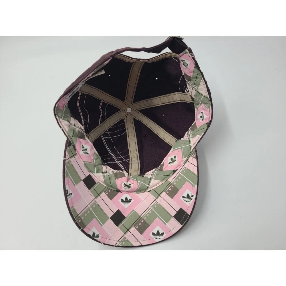 Women Adidas Trefoil Strapback Adjustable Hat Cap Baseball Casual Mom Brown Pink